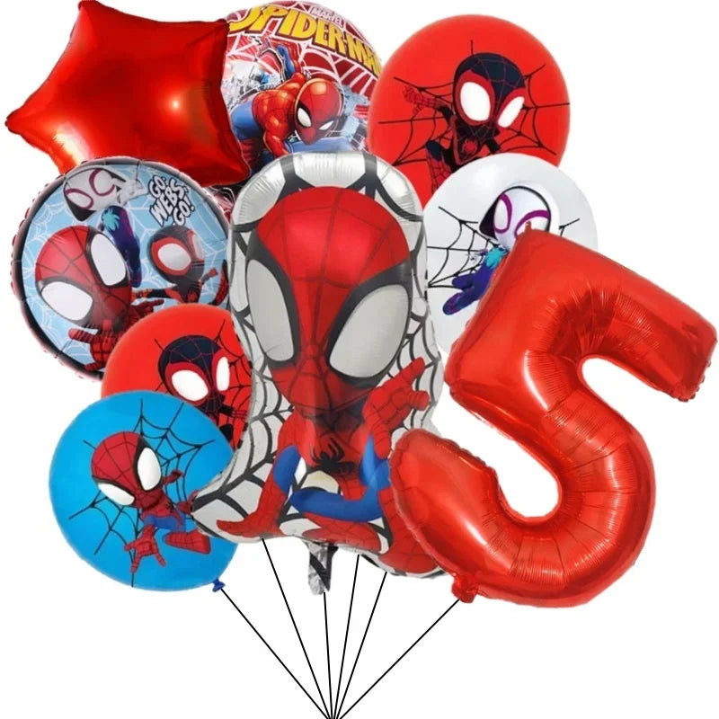 Kit 9 Balões Homem-Aranha e Seus Amigos