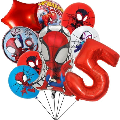Kit 9 Balões Homem-Aranha e Seus Amigos