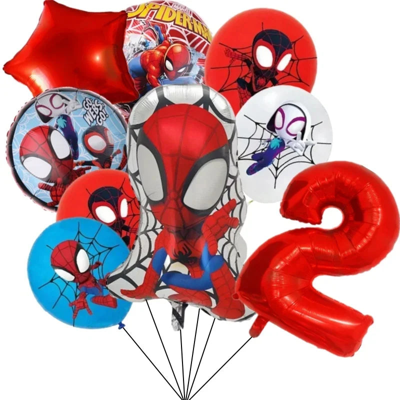 Kit 9 Balões Homem-Aranha e Seus Amigos
