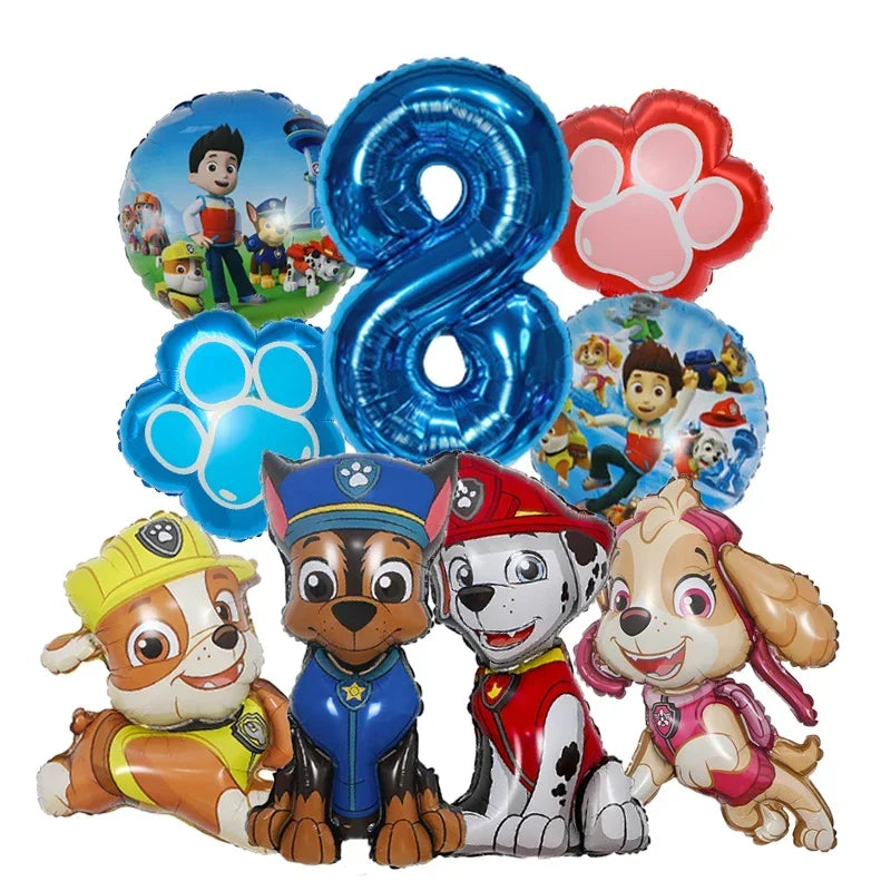Kit 9 Balões Patrulha Canina