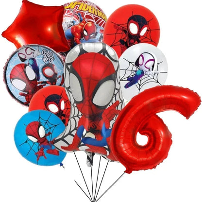 Kit 9 Balões Homem-Aranha e Seus Amigos
