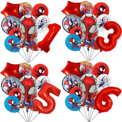 Kit 9 Balões Homem-Aranha e Seus Amigos