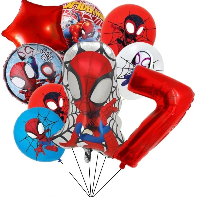 Kit 9 Balões Homem-Aranha e Seus Amigos