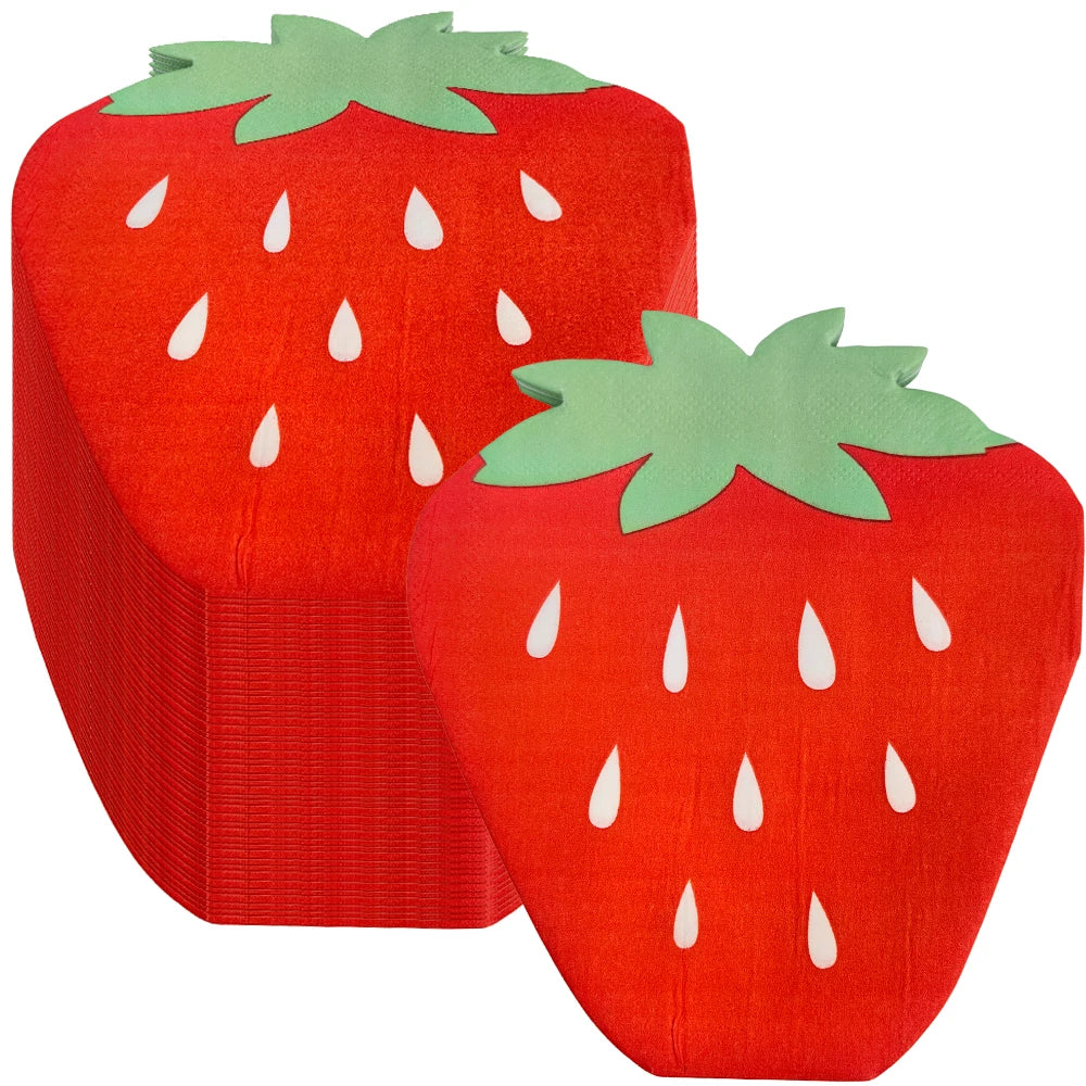 Guardanapos de Papel em Formato de Morango 🍓