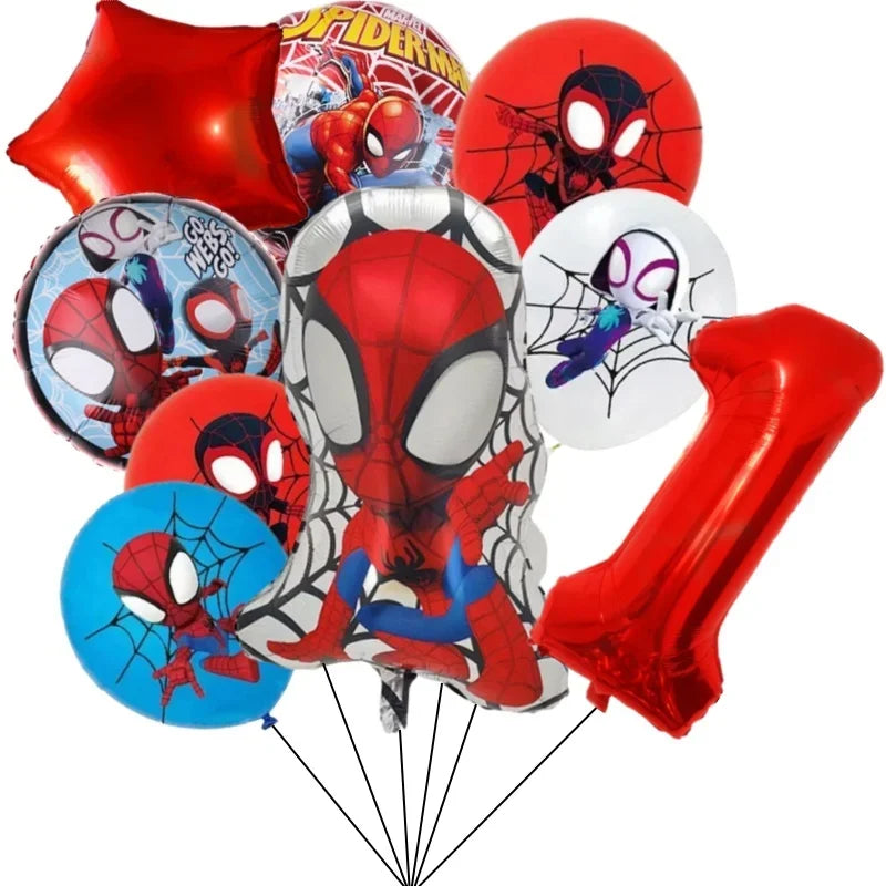 Kit 9 Balões Homem-Aranha e Seus Amigos