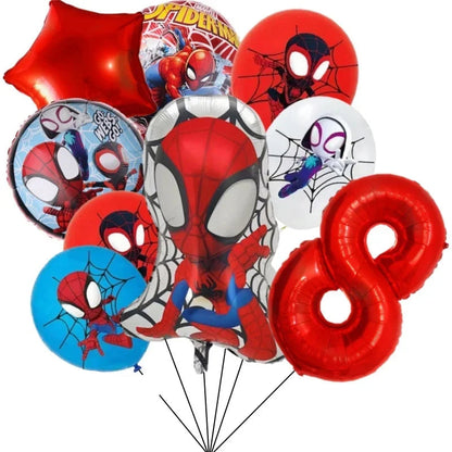 Kit 9 Balões Homem-Aranha e Seus Amigos