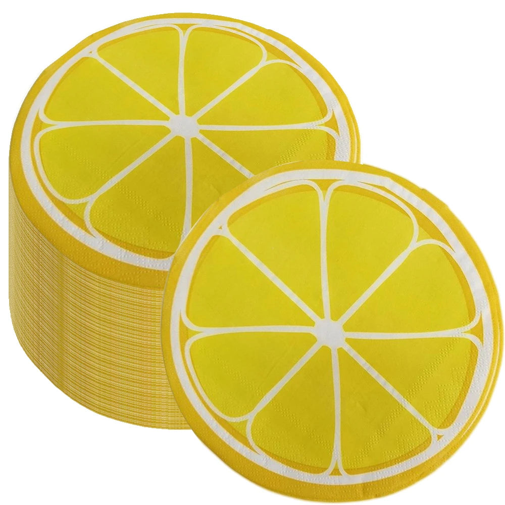 20 🍋 Guardanapos de Papel Estampa Limão