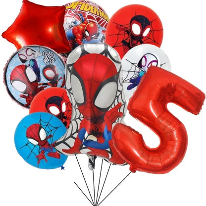 Kit 9 Balões Homem-Aranha e Seus Amigos