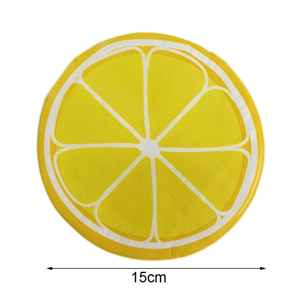 20 🍋 Guardanapos de Papel Estampa Limão