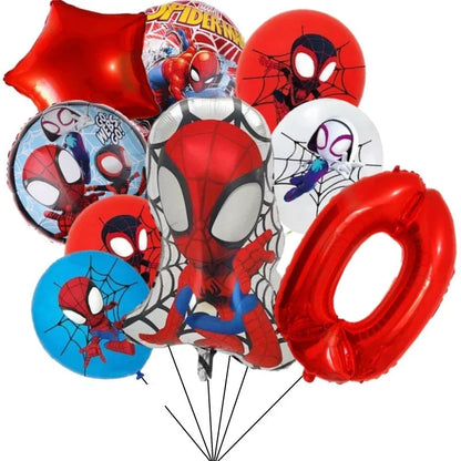 Kit 9 Balões Homem-Aranha e Seus Amigos