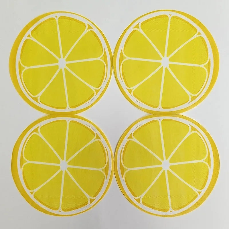 20 🍋 Guardanapos de Papel Estampa Limão