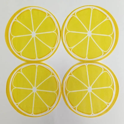 20 🍋 Guardanapos de Papel Estampa Limão